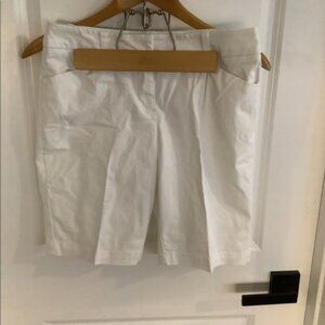 Jones New York - Sport Petite Stretch - Flat Front Bermuda Shorts - White - 6P